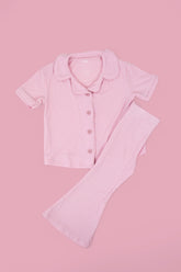 PINK ROSE DREAM GIRL'S FLARE SET