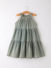 Summer Girls Embroidered Denim Sleeveless Dress