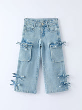 Wide-Leg Denim Pants With Pockets