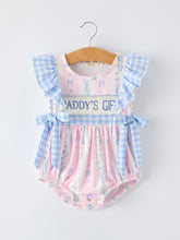 “DADDY'S GIRL” Smocked Plaid Baby Girls Romper