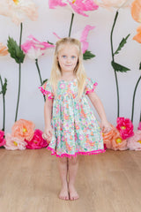 Preppy Petals Pom Pom Dress