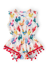 Rooster Pom Pom Romper