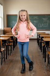 Blush Ruffled Hoodie Top