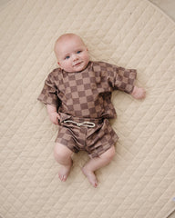 Shorts Set | Espresso Checkered