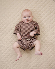 Shorts Set | Espresso Checkered