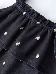 Summer Daisy  Girls Bow Ruffle Set