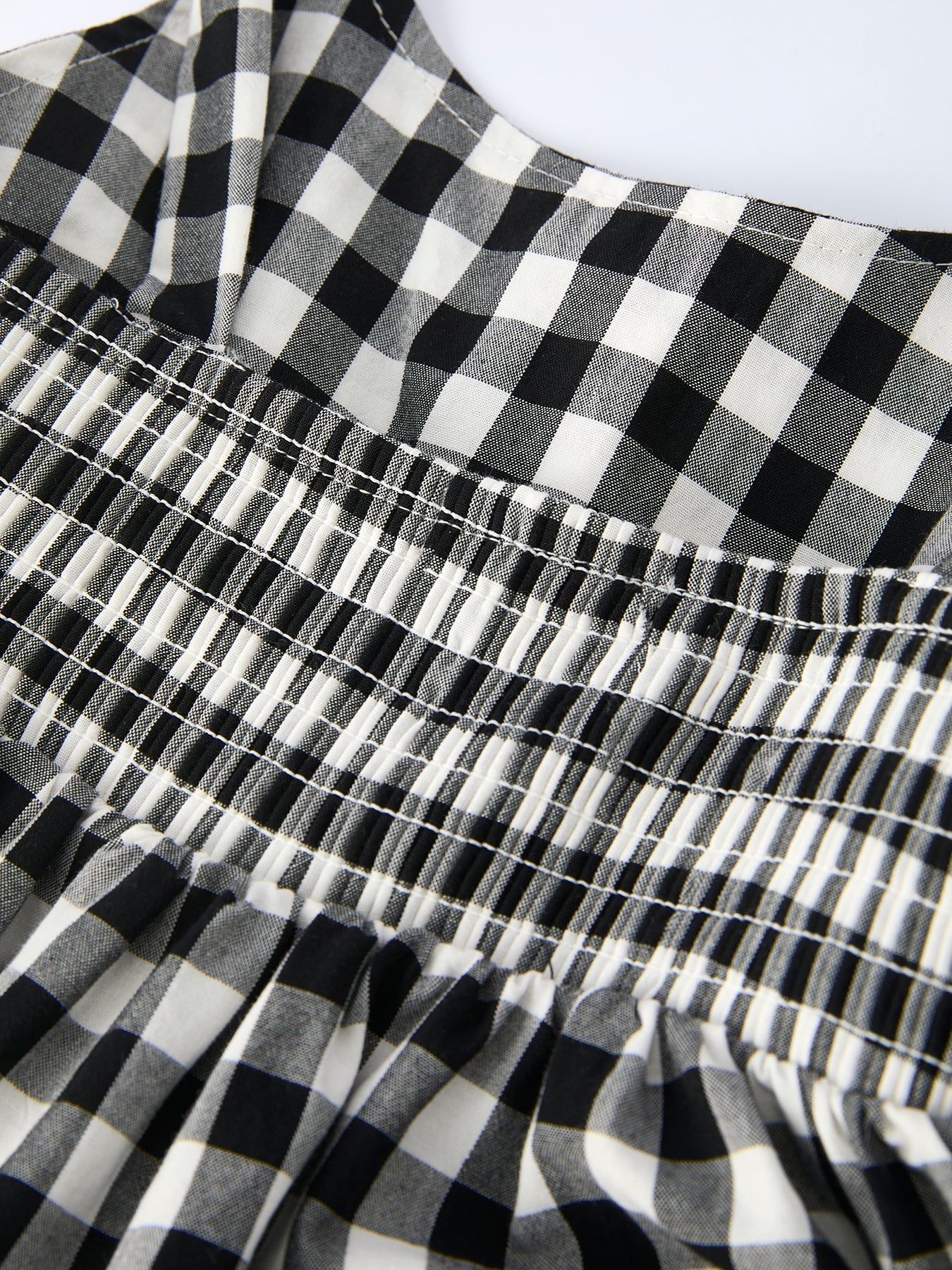 Mommy & Me Plaid Girl Smocked Ruffle Dress