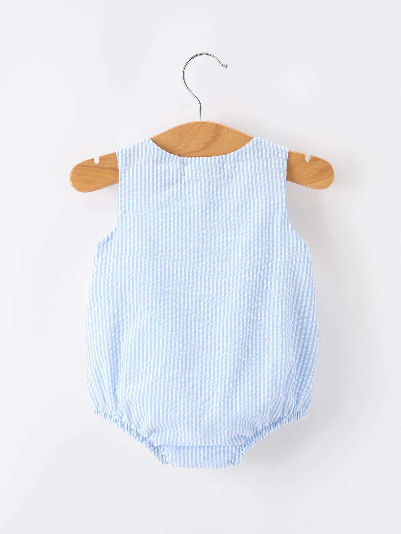 Summer Whale Embroidery Baby Boys Jonjon Stripe Romper
