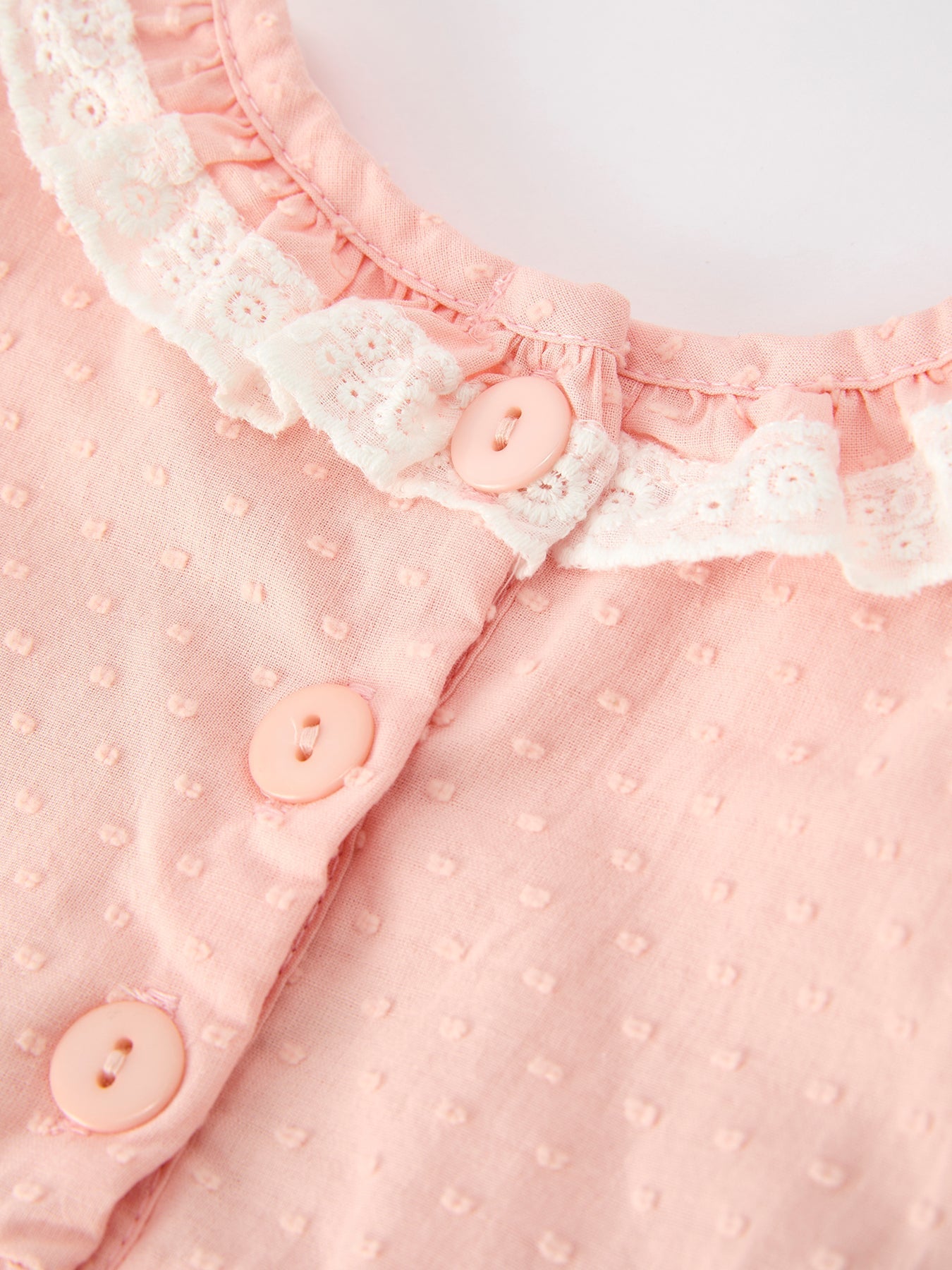 Western Horse Embroidery Girls Romper Lace Petals Collar Puff Sleeve