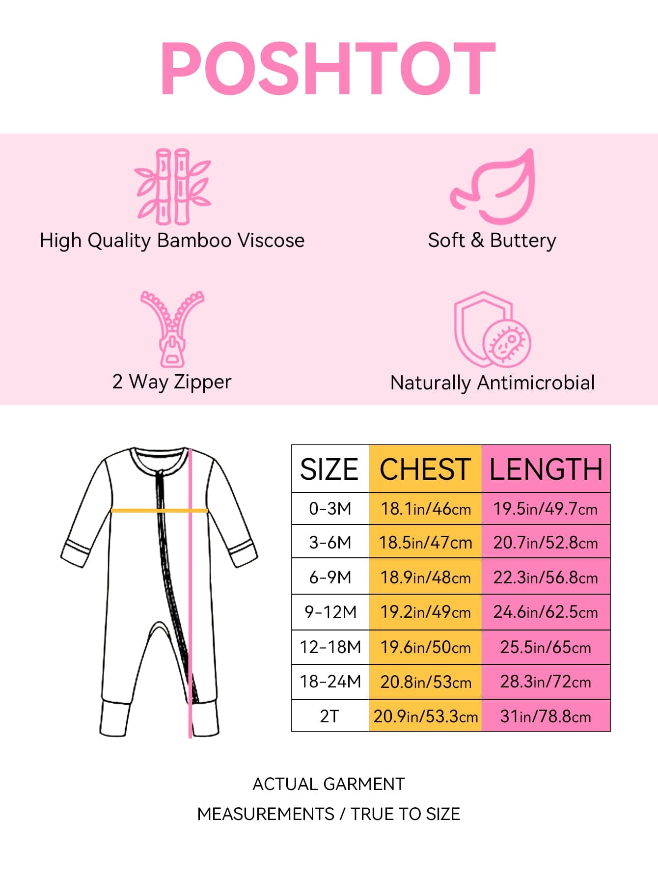 Posh TOT Sassy Shades Bamboo Baby Convertible Zippy Romper