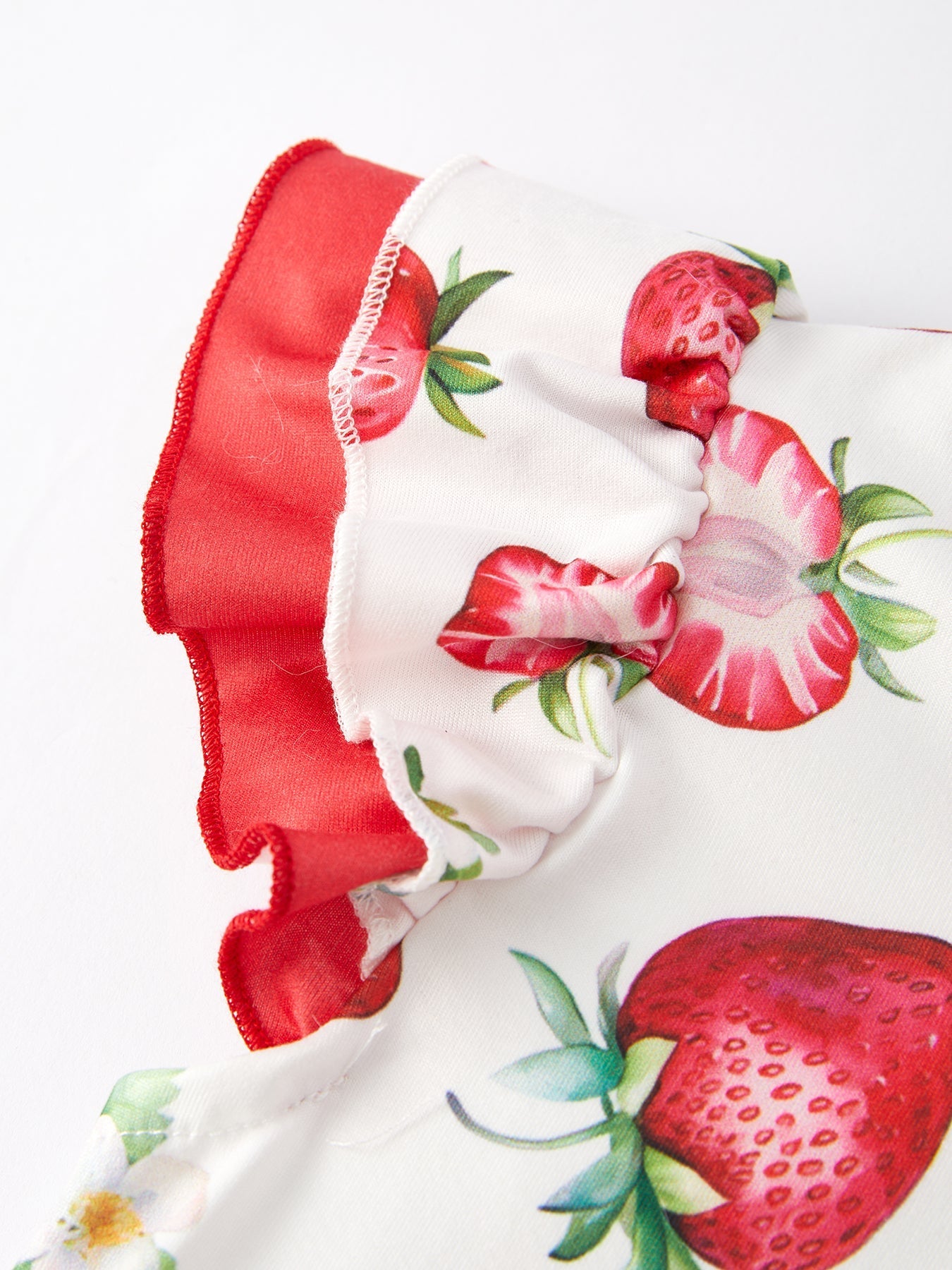 Strawberry Ruffle Girls Dress