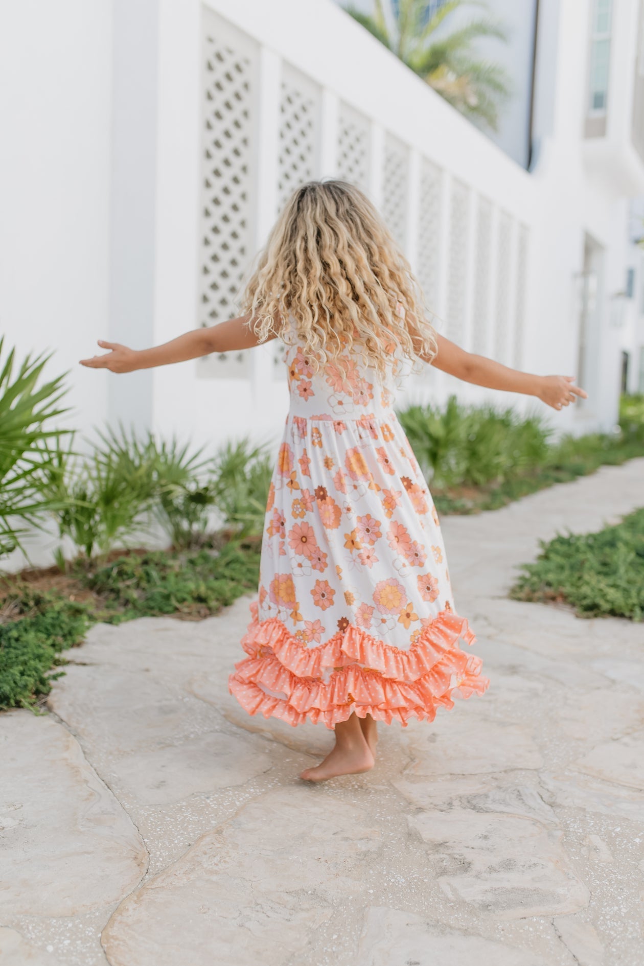 3 Tiered Terra Cotta Ruffles Dress