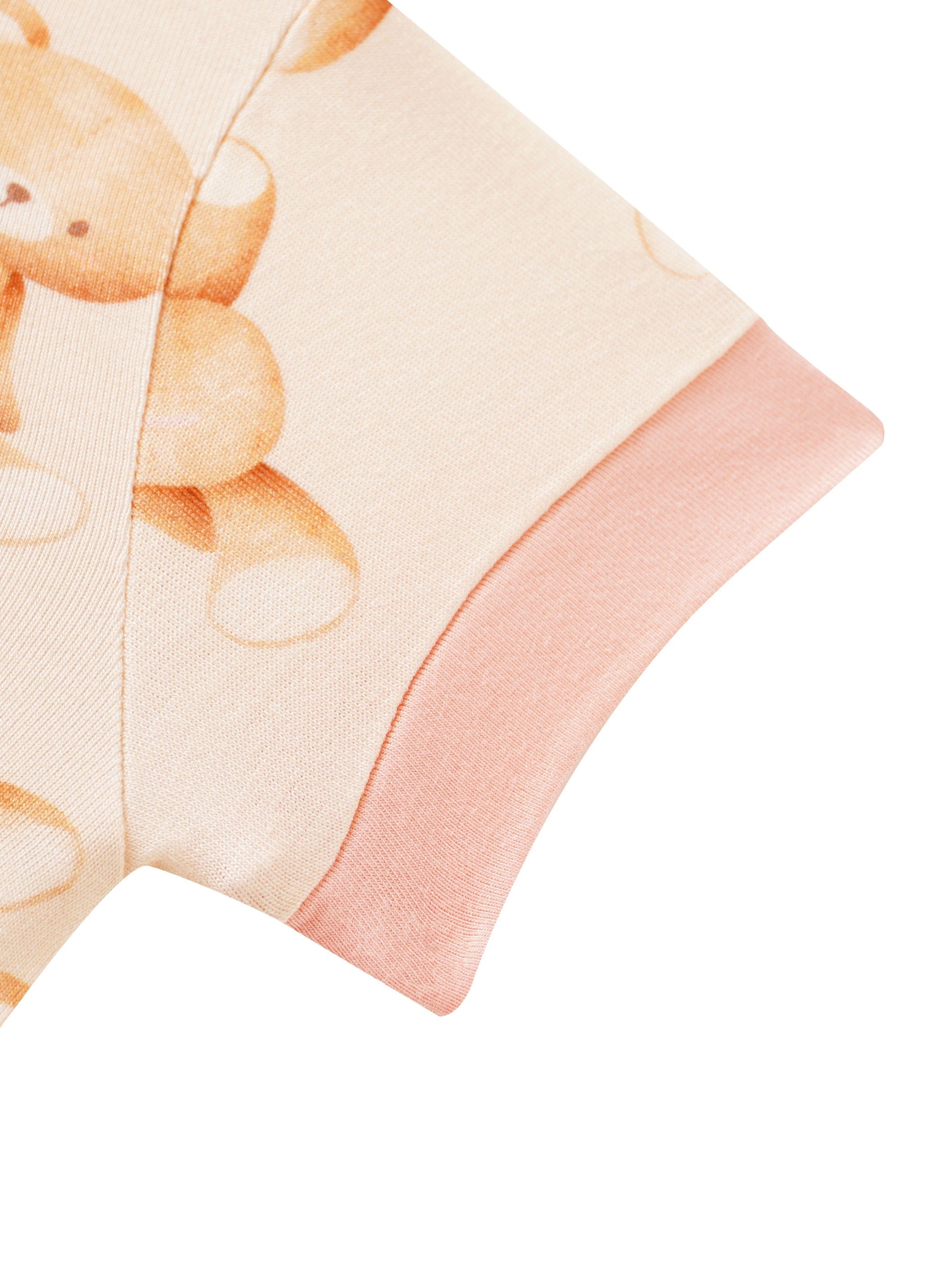 Posh TOT Teddy Bear Love Bamboo Shorty Romper
