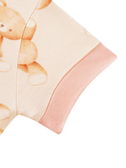 Posh TOT Teddy Bear Love Bamboo Shorty Romper