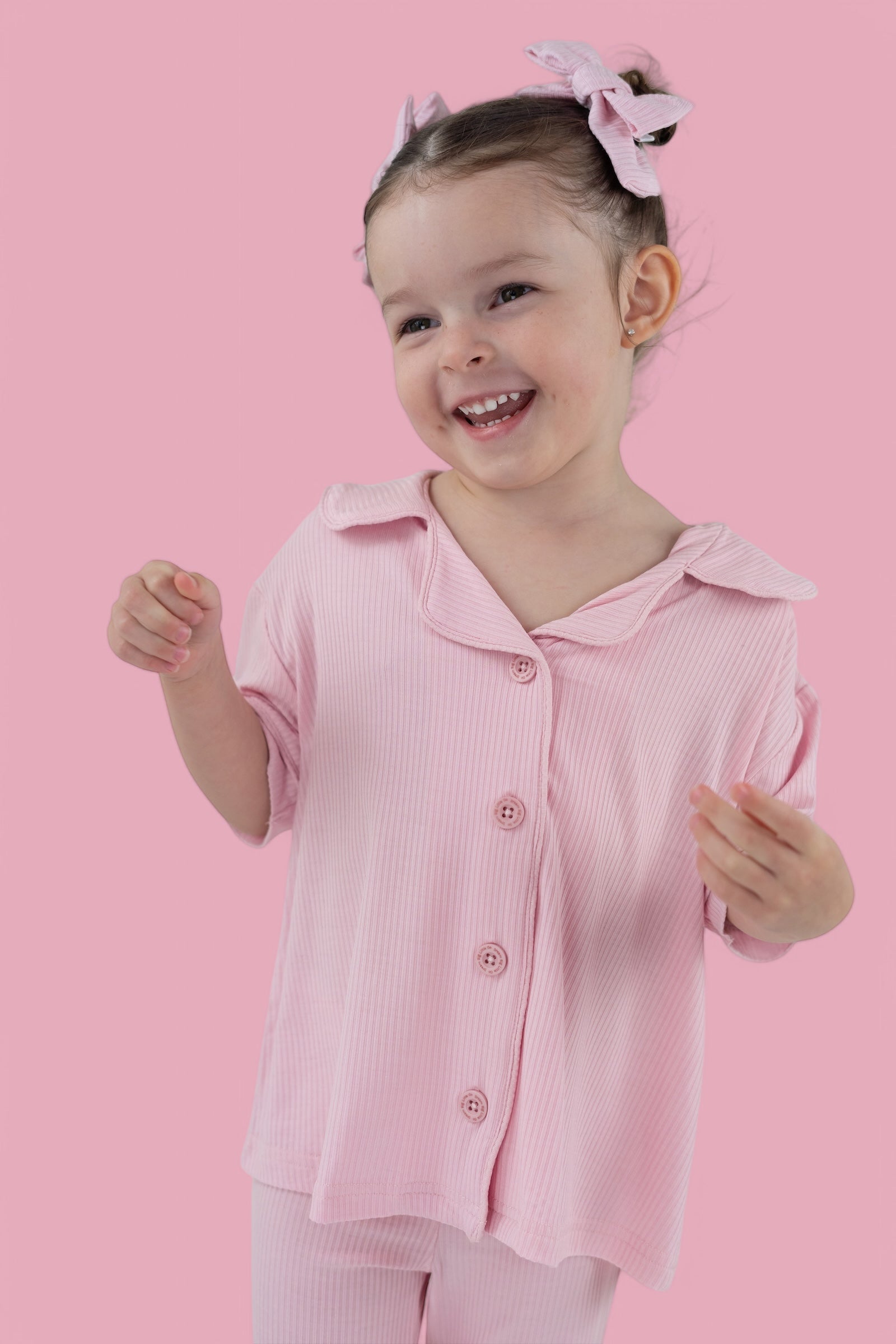 PINK ROSE DREAM GIRL'S FLARE SET