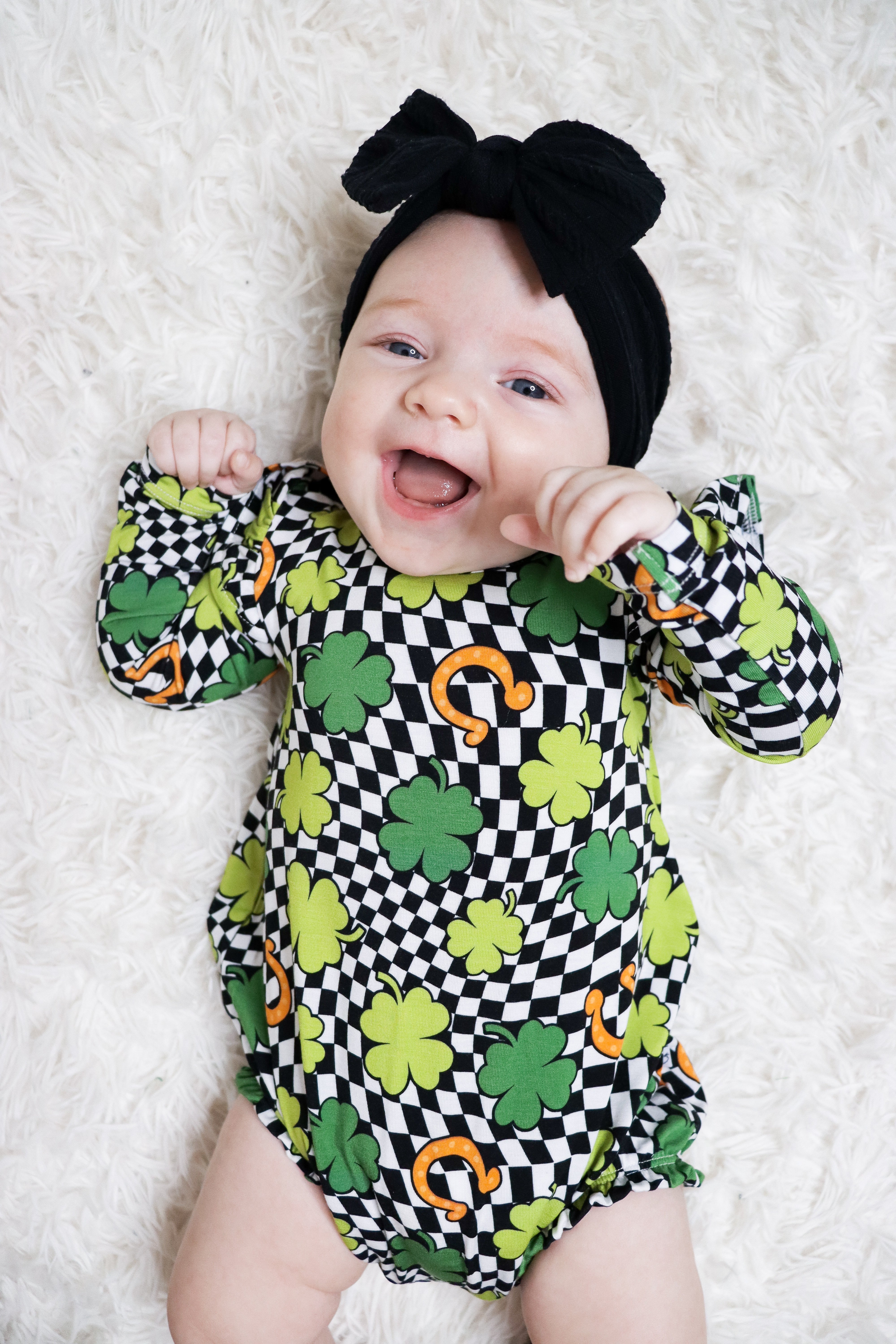 SHAMROCKIN' CHECKS DREAM BUBBLE ROMPER