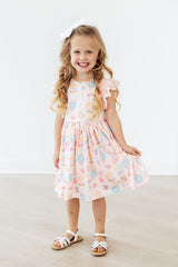 Off to the Circus Flutter Sleeve Twirl Dress