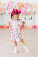 SALE Rainy Day Flutter Sleeve Twirl Dress