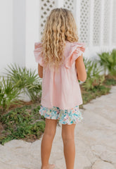 Blush Pastel Floral Short Set