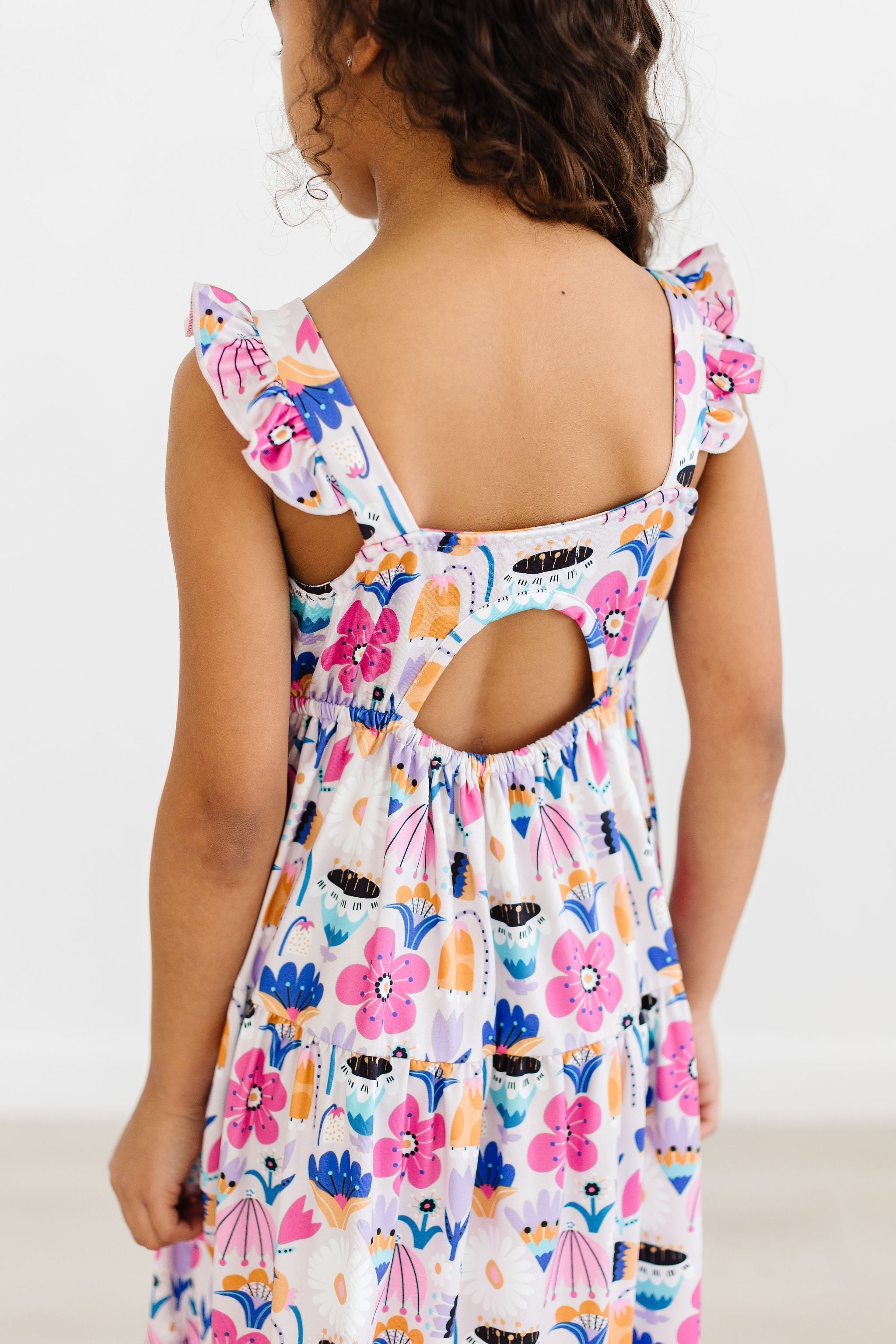 SALE Tulip Blooms Ruffle Maxi Dress