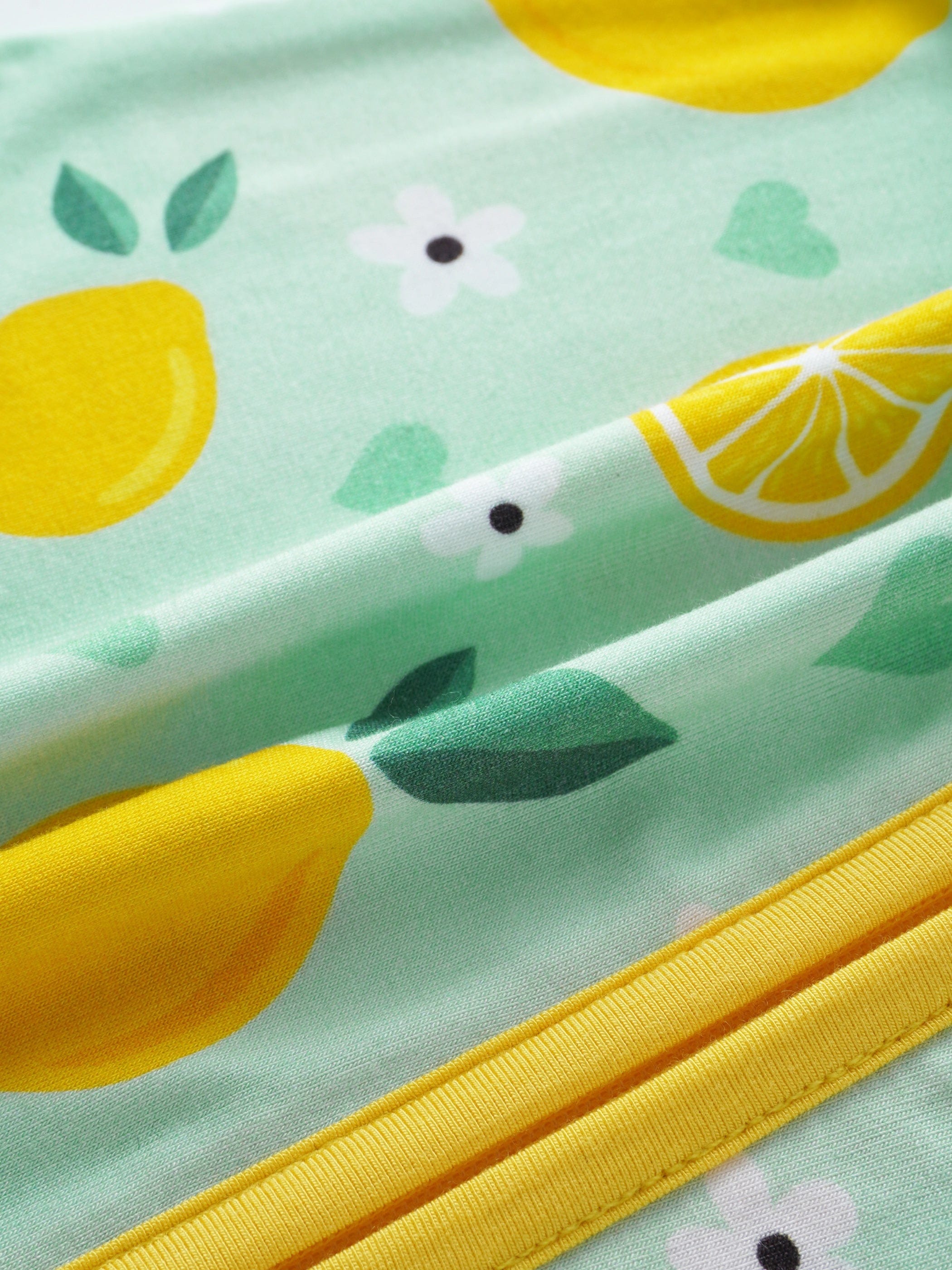 Posh TOT Lemon Squeeze Bamboo Shorty Romper