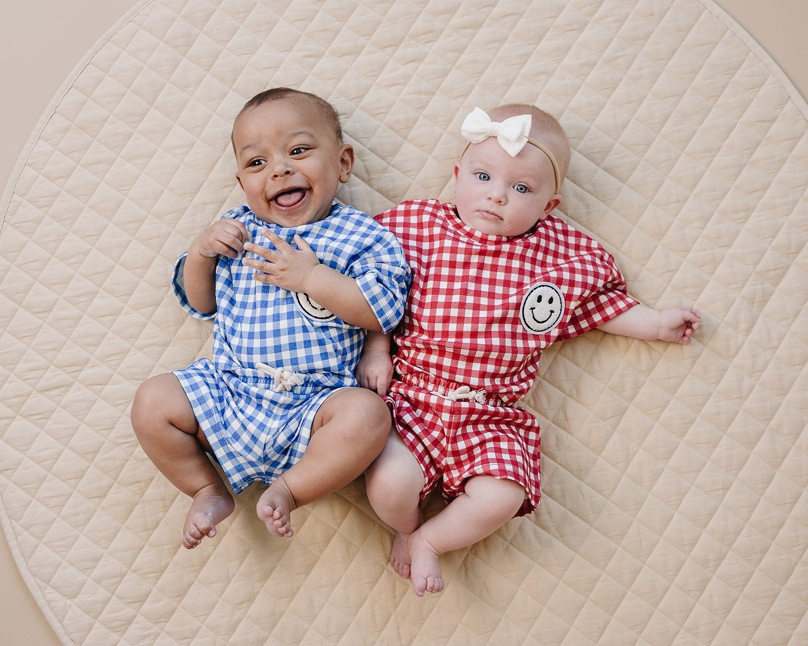 Shorts Set | Blue Gingham