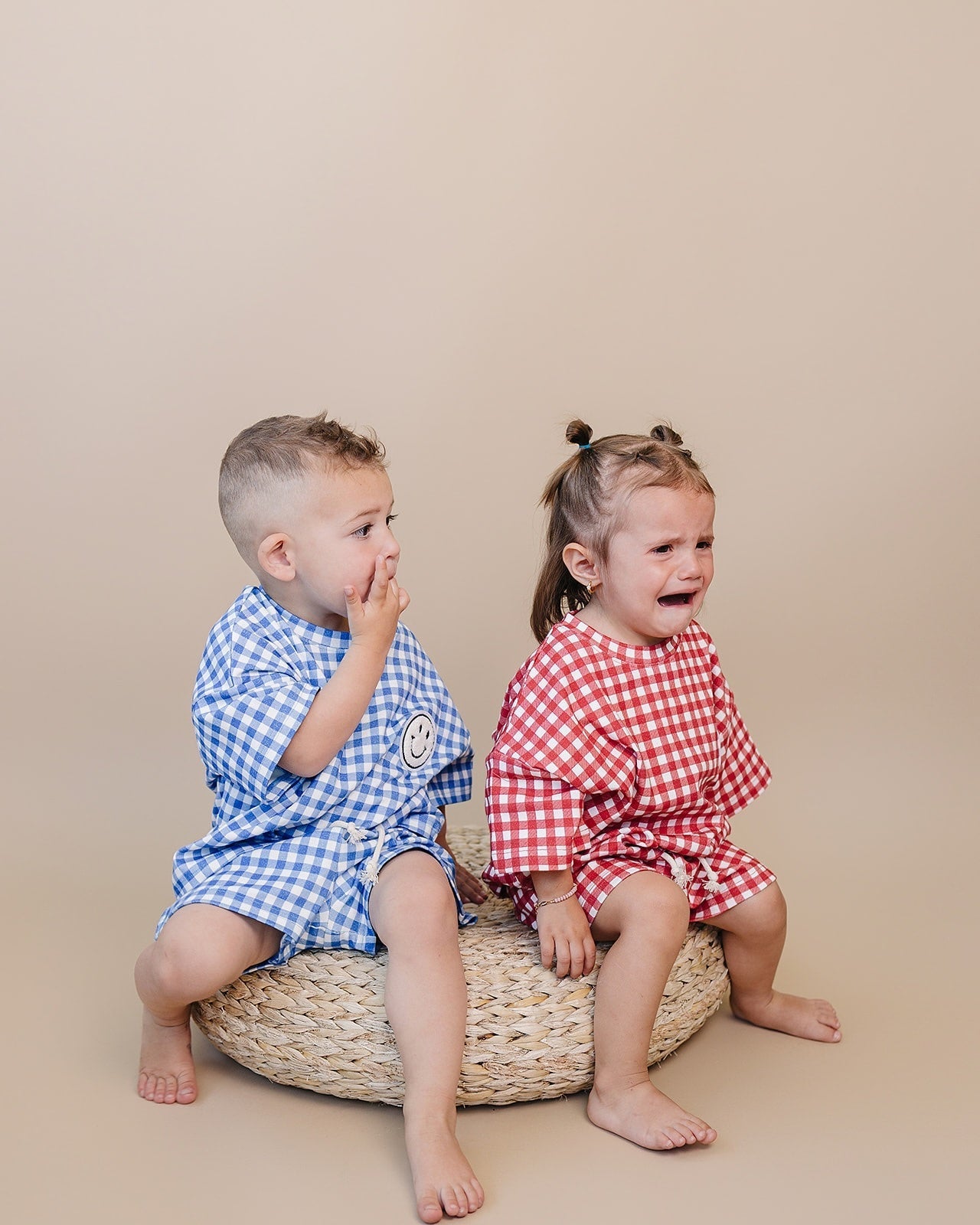 Shorts Set | Blue Gingham