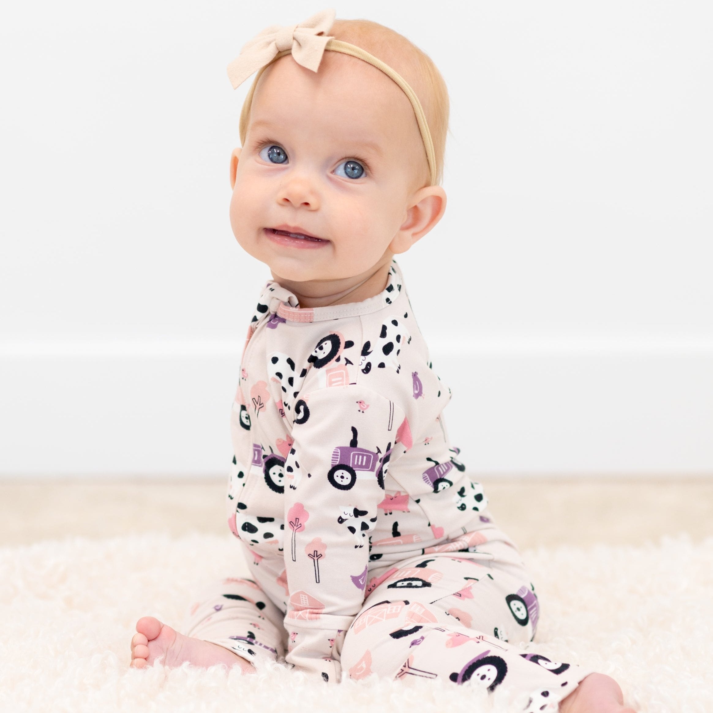 Tractors and Cows Convertible Romper